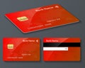 Red atm card with the paywave logo.